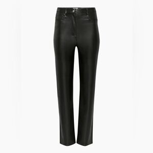 Aritzia Wilfred Melina Pant Vegan Faux Leather Black High Rise Size 14